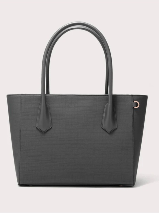 Dagne Dover Handbags - Dagne Dover Structured Legend Tote in Graphite with Rose Gold Accent